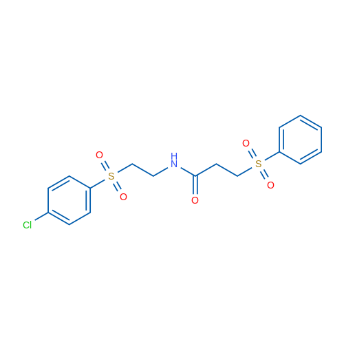 3-(Benzenesulfonyl)-N-[2-(4-chlorobenzenesulfonyl)ethyl]propanamide 1g