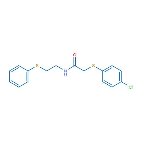 2-[(4-Chlorophenyl)sulfanyl]-N-[2-(phenylsulfanyl)ethyl]acetamide 25mg