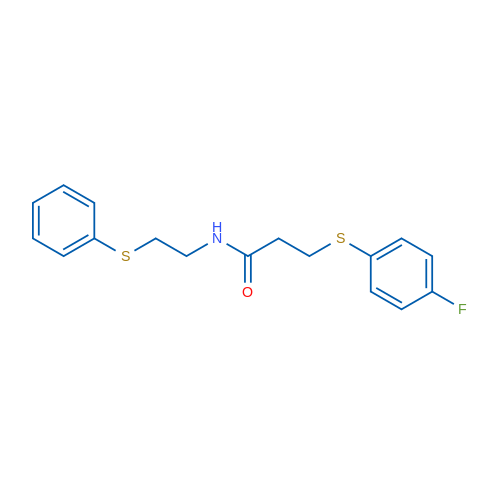 3-[(4-Fluorophenyl)sulfanyl]-N-[2-(phenylsulfanyl)ethyl]propanamide 1g
