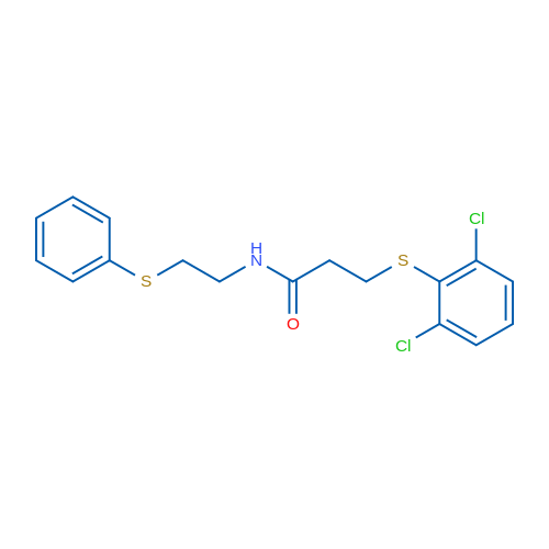 3-[(2,6-Dichlorophenyl)sulfanyl]-N-[2-(phenylsulfanyl)ethyl]propanamide 1g