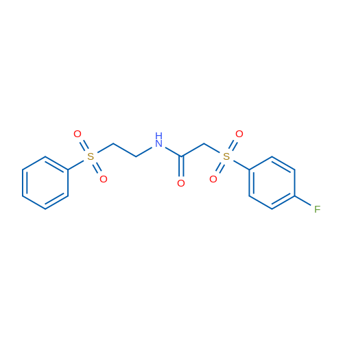 N-[2-(Benzenesulfonyl)ethyl]-2-(4-fluorobenzenesulfonyl)acetamide 1g