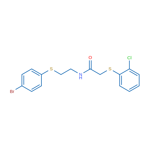 N-{2-[(4-bromophenyl)sulfanyl]ethyl}-2-[(2-chlorophenyl)sulfanyl]acetamide 1g