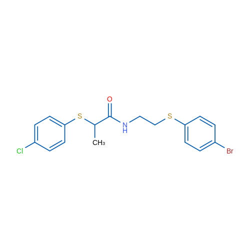N-{2-[(4-bromophenyl)sulfanyl]ethyl}-2-[(4-chlorophenyl)sulfanyl]propanamide 1g