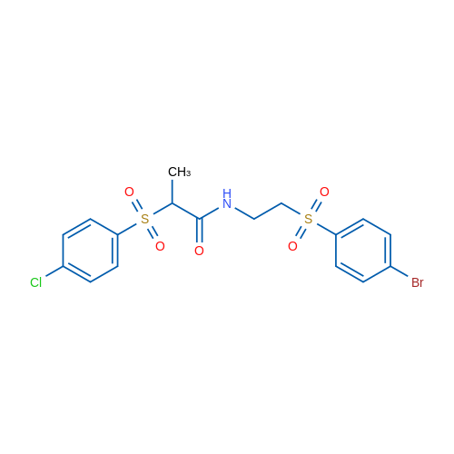 N-[2-(4-Bromobenzenesulfonyl)ethyl]-2-(4-chlorobenzenesulfonyl)propanamide 1g