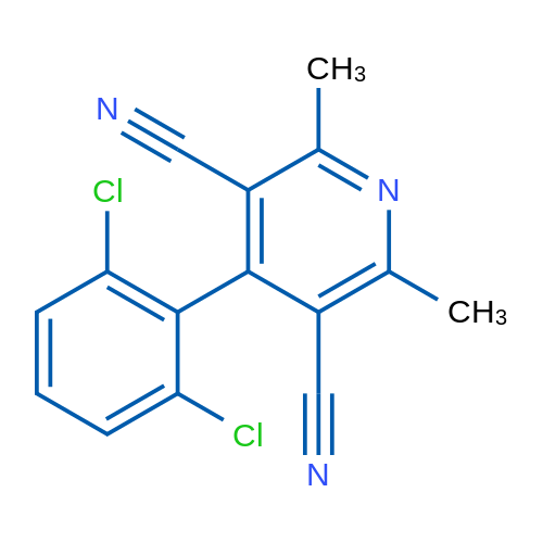 4-(2,6-Dichlorophenyl)-2,6-dimethylpyridine-3,5-dicarbonitrile 50mg