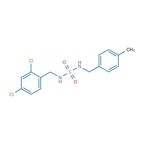 [(2,4-Dichlorophenyl)methyl]({[(4-methylphenyl)methyl]sulfamoyl})amine 1g