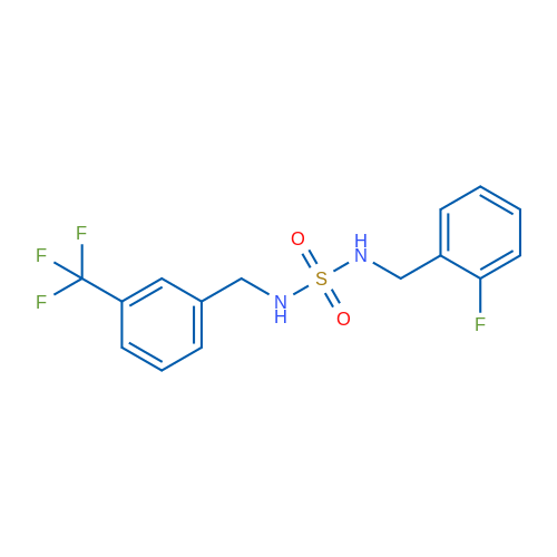 {[(2-fluorophenyl)methyl]sulfamoyl}({[3-(trifluoromethyl)phenyl]methyl})amine 1g