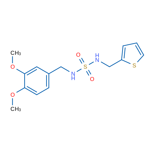 {[(3,4-dimethoxyphenyl)methyl]sulfamoyl}[(thiophen-2-yl)methyl]amine 1g