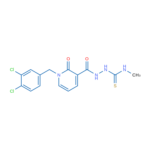 1-[(3,4-Dichlorophenyl)methyl]-N-[(methylcarbamothioyl)amino]-2-oxo-1,2-dihydropyridine-3-carboxamide 1g