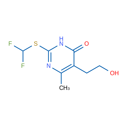 2-[(Difluoromethyl)sulfanyl]-5-(2-hydroxyethyl)-6-methyl-3,4-dihydropyrimidin-4-one 1g
