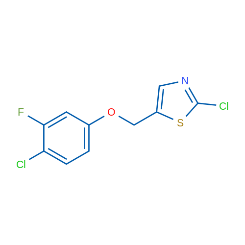 2-Chloro-5-[(4-chloro-3-fluorophenoxy)methyl]-1,3-thiazole 1g