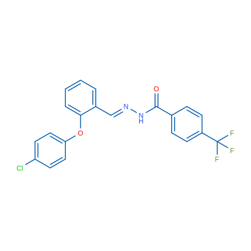 N'-[(1E)-[2-(4-Chlorophenoxy)phenyl]methylidene]-4-(trifluoromethyl)benzohydrazide 1g