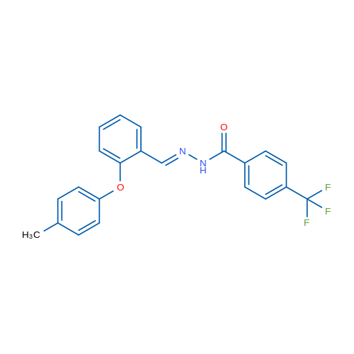 N'-[(1E)-[2-(4-Methylphenoxy)phenyl]methylidene]-4-(trifluoromethyl)benzohydrazide 1g