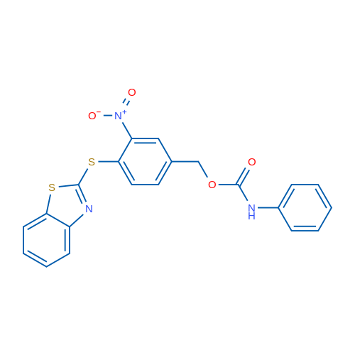 [4-(1,3-Benzothiazol-2-ylsulfanyl)-3-nitrophenyl]methyl N-phenylcarbamate 1g