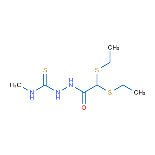 2,2-Bis(ethylsulfanyl)-N-[(methylcarbamothioyl)amino]acetamide 1g