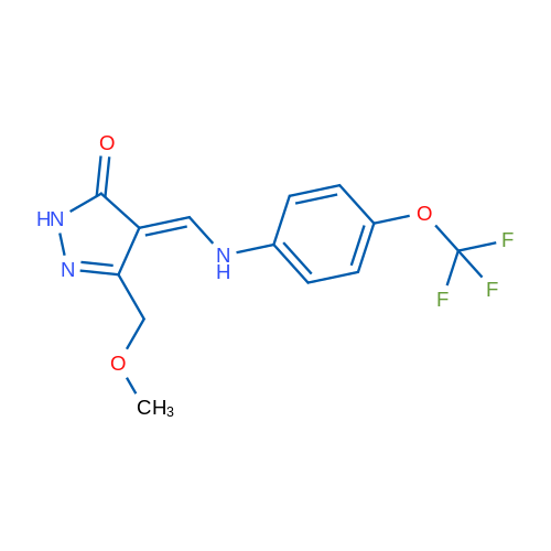3-(Methoxymethyl)-4-({[4-(trifluoromethoxy)phenyl]amino}methylidene)-4,5-dihydro-1H-pyrazol-5-one 1g