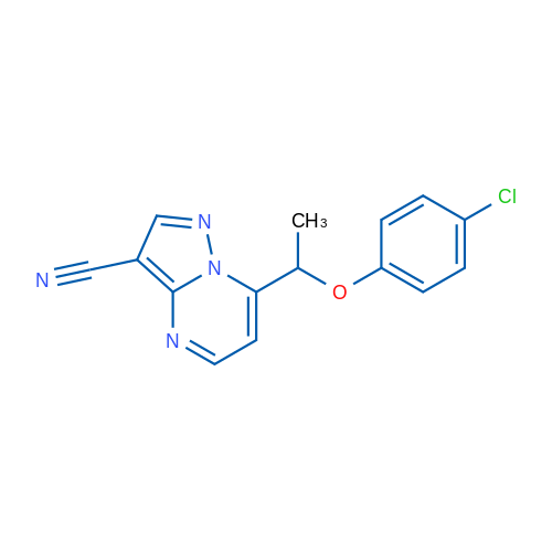 7-[1-(4-Chlorophenoxy)ethyl]pyrazolo[1,5-a]pyrimidine-3-carbonitrile 1g
