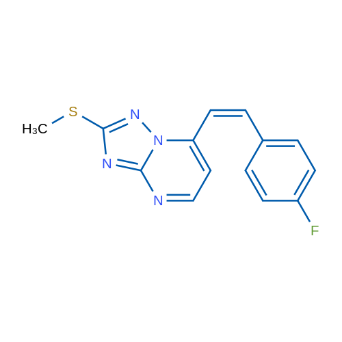 7-[(Z)-2-(4-Fluorophenyl)ethenyl]-2-(methylsulfanyl)-[1,2,4]triazolo[1,5-a]pyrimidine 1g