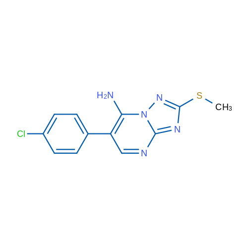 6-(4-Chlorophenyl)-2-(methylsulfanyl)-[1,2,4]triazolo[1,5-a]pyrimidin-7-amine 1g