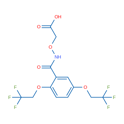 2-({[2,5-bis(2,2,2-trifluoroethoxy)phenyl]formamido}oxy)acetic acid 1g