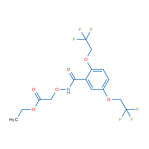 Ethyl 2-({[2,5-bis(2,2,2-trifluoroethoxy)phenyl]formamido}oxy)acetate 1g
