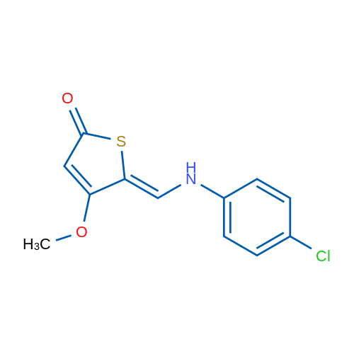(5Z)-5-{[(4-chlorophenyl)amino]methylidene}-4-methoxy-2,5-dihydrothiophen-2-one 1g
