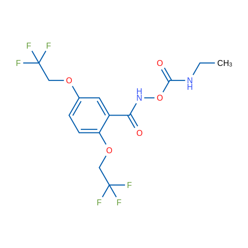 [2,5-Bis(2,2,2-trifluoroethoxy)phenyl]formamido N-ethylcarbamate 1g