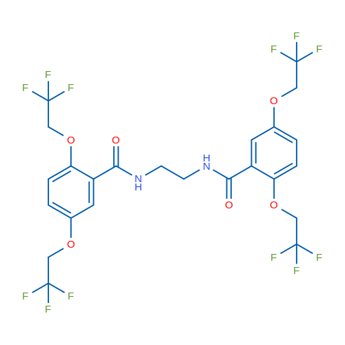N-(2-{[2,5-bis(2,2,2-trifluoroethoxy)phenyl]formamido}ethyl)-2,5-bis(2,2,2-trifluoroethoxy)benzamide 1g