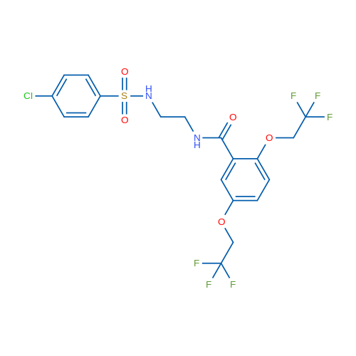 N-[2-(4-Chlorobenzenesulfonamido)ethyl]-2,5-bis(2,2,2-trifluoroethoxy)benzamide 1g
