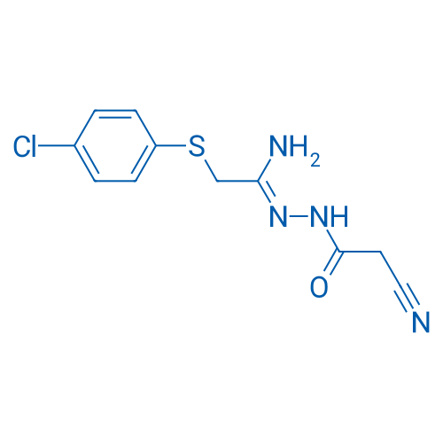 N'-[(1Z)-1-Amino-2-[(4-chlorophenyl)sulfanyl]ethylidene]-2-cyanoacetohydrazide 1g