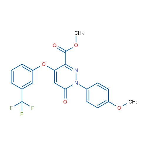 Methyl 1-(4-methoxyphenyl)-6-oxo-4-[3-(trifluoromethyl)phenoxy]-1,6-dihydropyridazine-3-carboxylate 1g