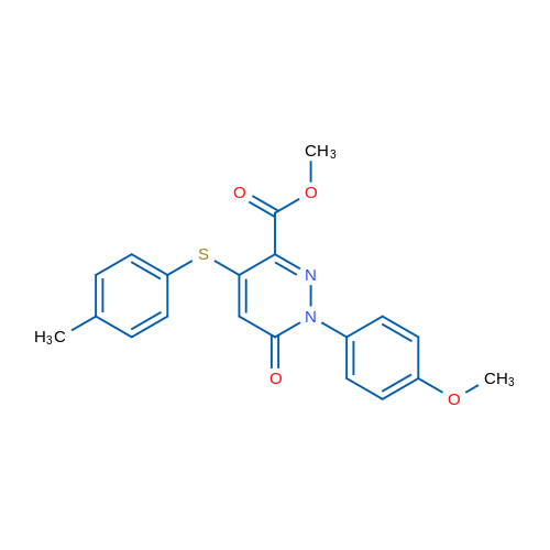Methyl 1-(4-methoxyphenyl)-4-[(4-methylphenyl)sulfanyl]-6-oxo-1,6-dihydropyridazine-3-carboxylate 1g