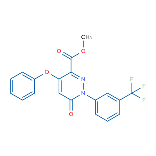 Methyl 6-oxo-4-phenoxy-1-[3-(trifluoromethyl)phenyl]-1,6-dihydropyridazine-3-carboxylate 1g