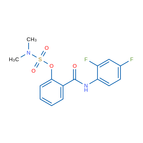 2-[(2,4-Difluorophenyl)carbamoyl]phenyl N,N-dimethylsulfamate 1g