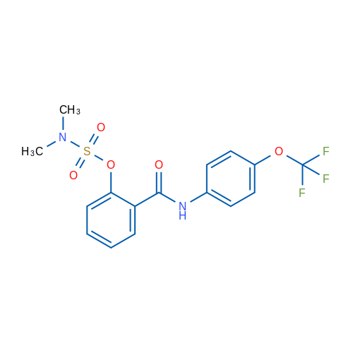 2-{[4-(trifluoromethoxy)phenyl]carbamoyl}phenyl N,N-dimethylsulfamate 1g