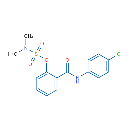 2-[(4-Chlorophenyl)carbamoyl]phenyl N,N-dimethylsulfamate 1g