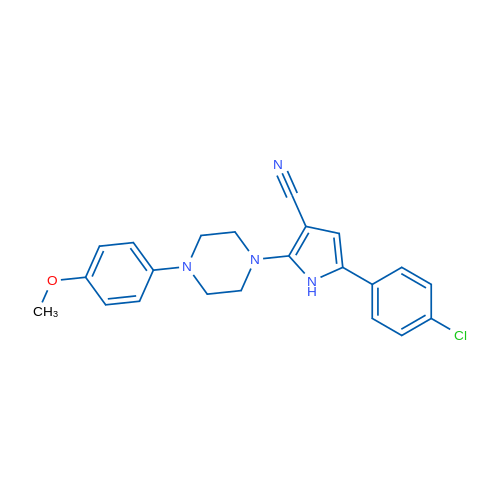 5-(4-Chlorophenyl)-2-[4-(4-methoxyphenyl)piperazin-1-yl]-1H-pyrrole-3-carbonitrile 1g