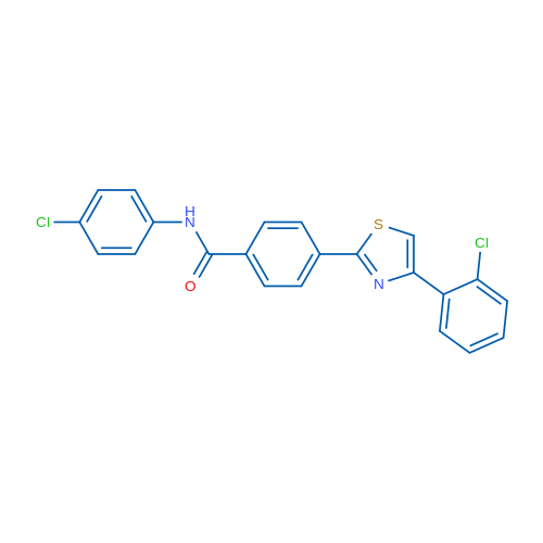 N-(4-Chlorophenyl)-4-[4-(2-chlorophenyl)-1,3-thiazol-2-yl]benzamide 1g