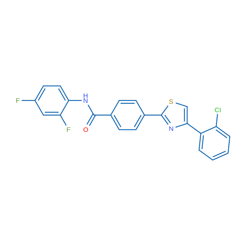 4-[4-(2-Chlorophenyl)-1,3-thiazol-2-yl]-N-(2,4-difluorophenyl)benzamide 1g