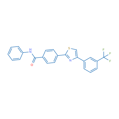 N-Phenyl-4-{4-[3-(trifluoromethyl)phenyl]-1,3-thiazol-2-yl}benzamide 1g