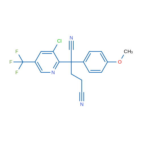 2-[3-Chloro-5-(trifluoromethyl)pyridin-2-yl]-2-(4-methoxyphenyl)pentanedinitrile 1g