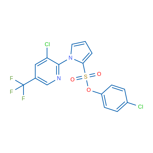4-Chlorophenyl 1-[3-chloro-5-(trifluoromethyl)pyridin-2-yl]-1H-pyrrole-2-sulfonate 1g