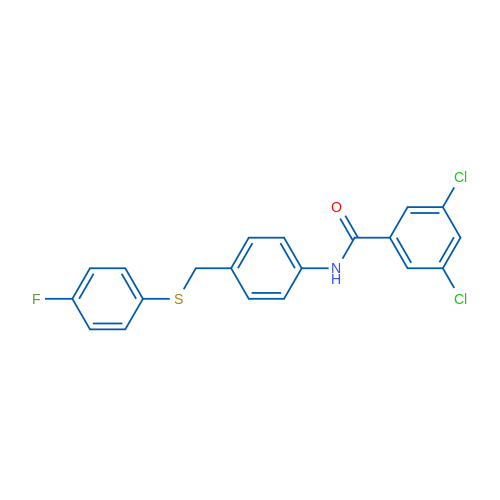 3,5-Dichloro-N-(4-{[(4-fluorophenyl)sulfanyl]methyl}phenyl)benzamide 1g