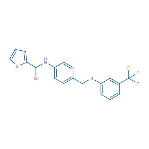 N-[4-({[3-(trifluoromethyl)phenyl]sulfanyl}methyl)phenyl]thiophene-2-carboxamide 1g