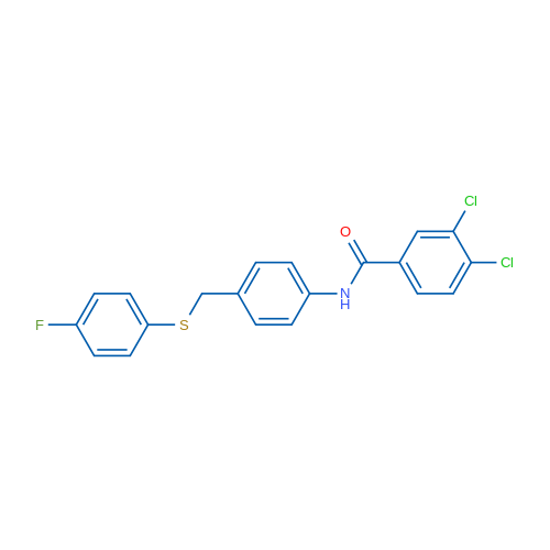 3,4-Dichloro-N-(4-{[(4-fluorophenyl)sulfanyl]methyl}phenyl)benzamide 1g