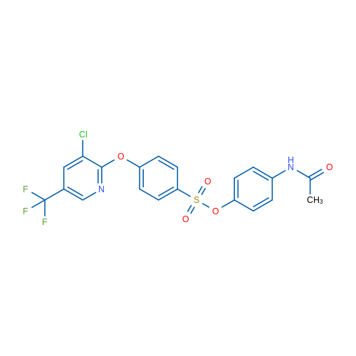 4-Acetamidophenyl 4-{[3-chloro-5-(trifluoromethyl)pyridin-2-yl]oxy}benzene-1-sulfonate 1g