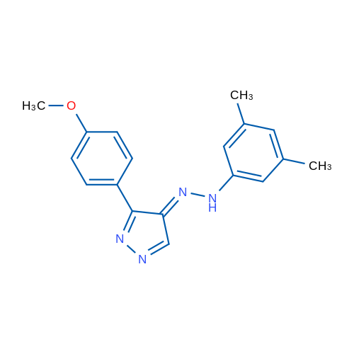 (4E)-4-[2-(3,5-Dimethylphenyl)hydrazin-1-ylidene]-3-(4-methoxyphenyl)-4H-pyrazole 1g