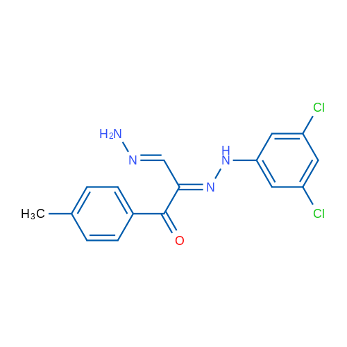 (2E,3E)-2-[2-(3,5-Dichlorophenyl)hydrazin-1-ylidene]-3-hydrazinylidene-1-(4-methylphenyl)propan-1-one 1g