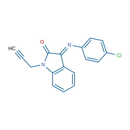 (3E)-3-[(4-Chlorophenyl)imino]-1-(prop-2-yn-1-yl)-2,3-dihydro-1H-indol-2-one 1g
