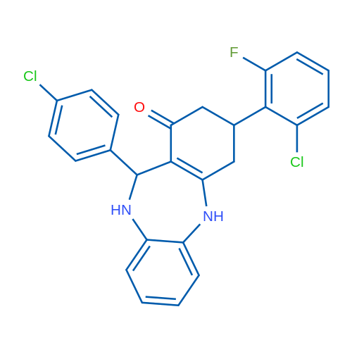 14-(2-Chloro-6-fluorophenyl)-10-(4-chlorophenyl)-2,9-diazatricyclo[9.4.0.0^{3,8}]pentadeca-1(11),3,5,7-tetraen-12-one 1g
